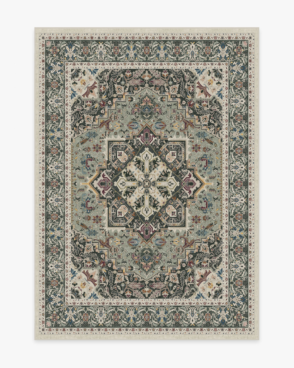 Hendesi Heriz Sage Flatwoven Rug