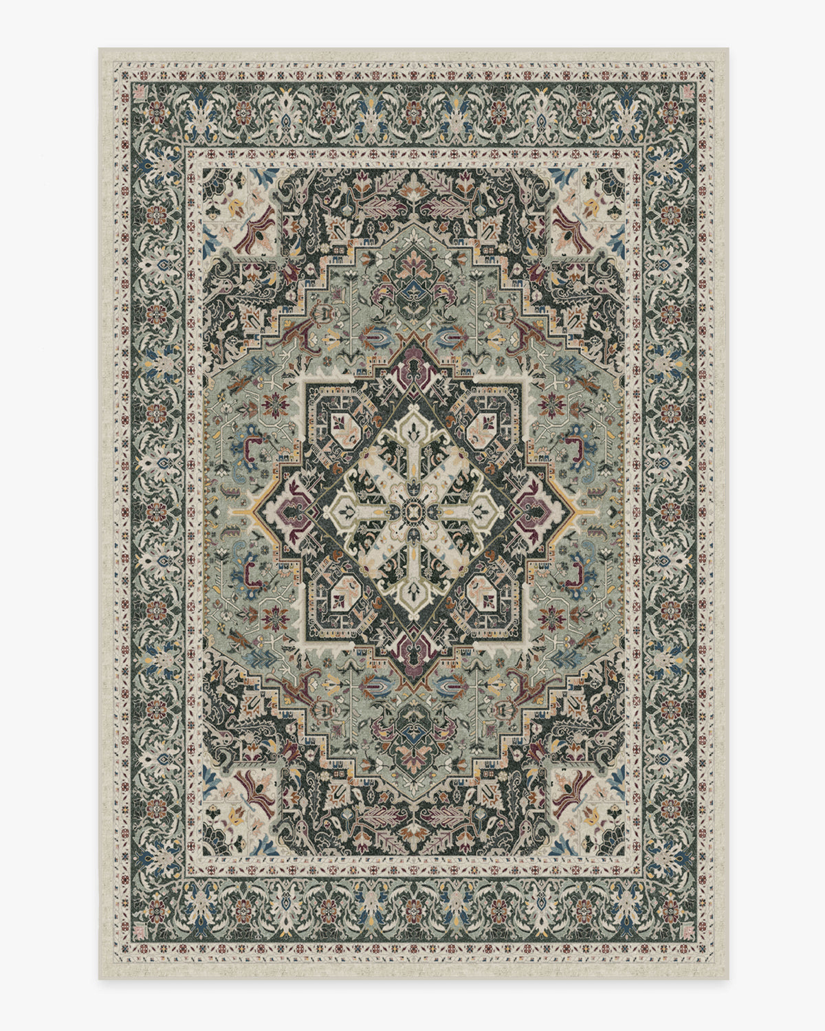 Hendesi Heriz Sage Flatwoven Rug