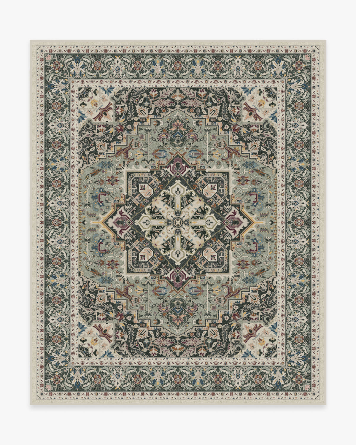 Hendesi Heriz Sage Flatwoven Rug