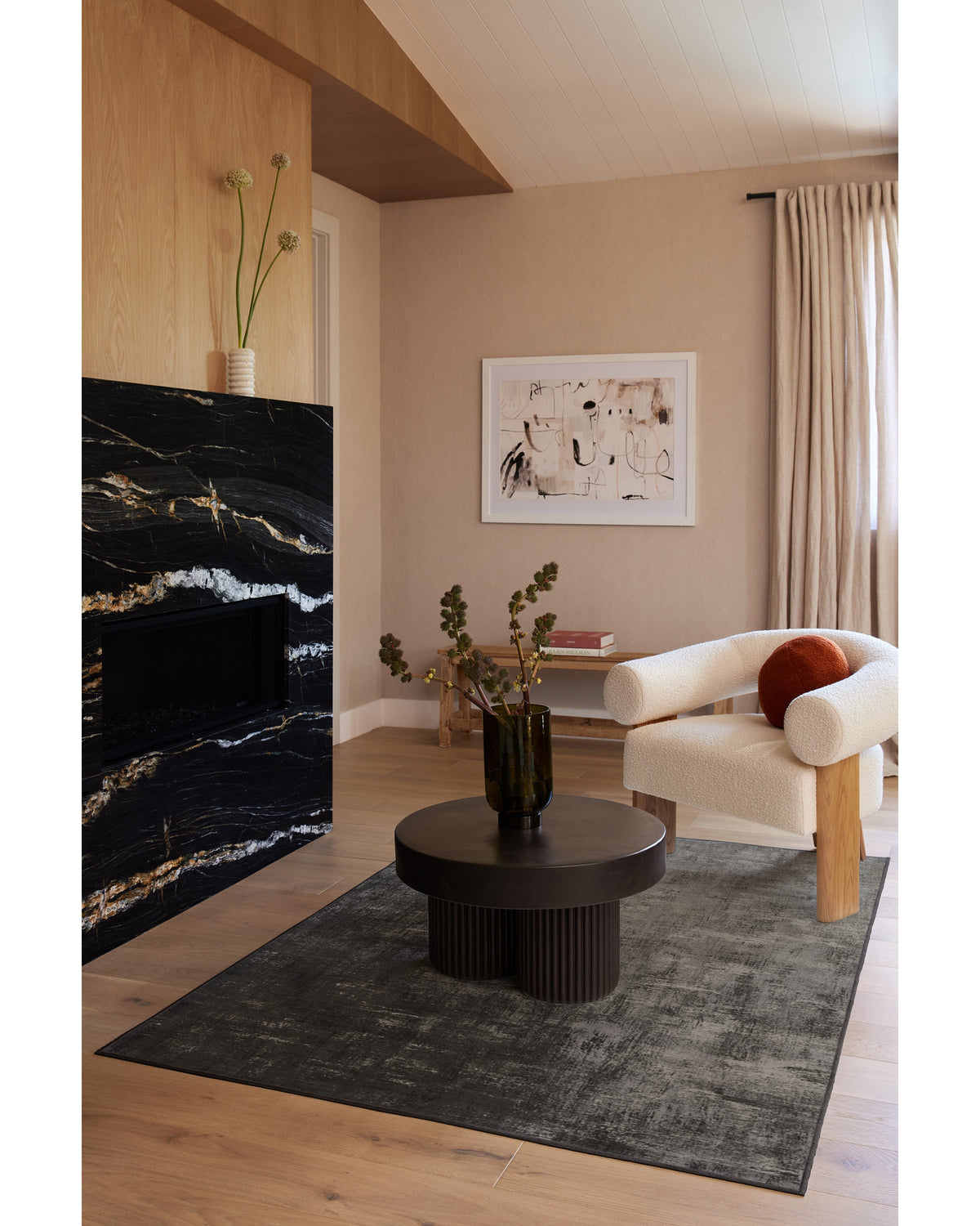 Impasto Greyscale Flatwoven Rug
