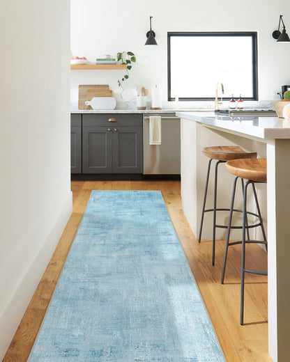 Impasto Slate Blue Flatwoven Rug
