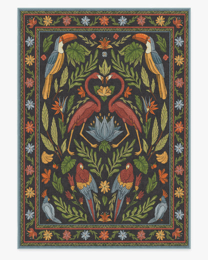 Birds Of A Feather Flatwoven Rug by Iris Apfel