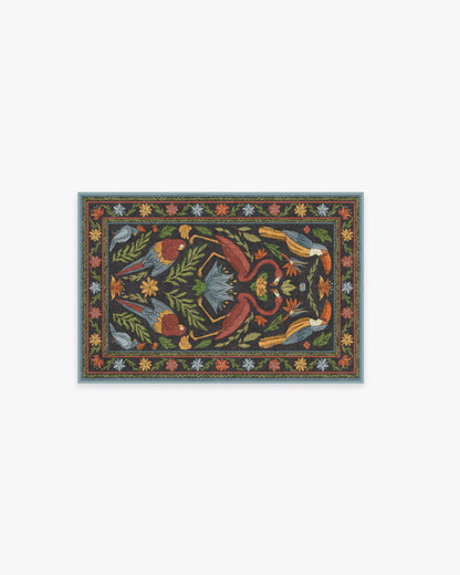 Birds Of A Feather Flatwoven Rug by Iris Apfel