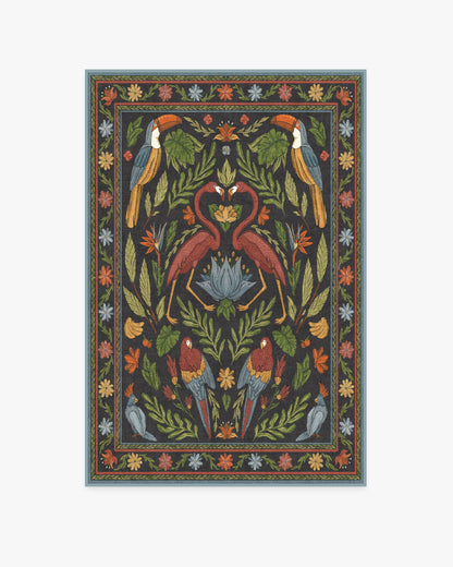 Birds Of A Feather Flatwoven Rug by Iris Apfel