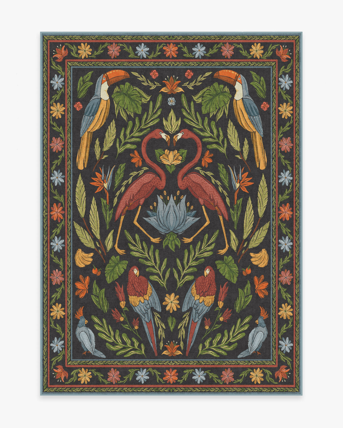 Birds Of A Feather Flatwoven Rug by Iris Apfel