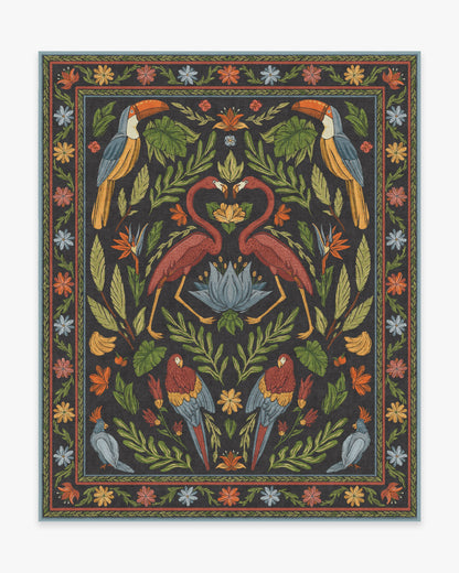 Birds Of A Feather Flatwoven Rug by Iris Apfel