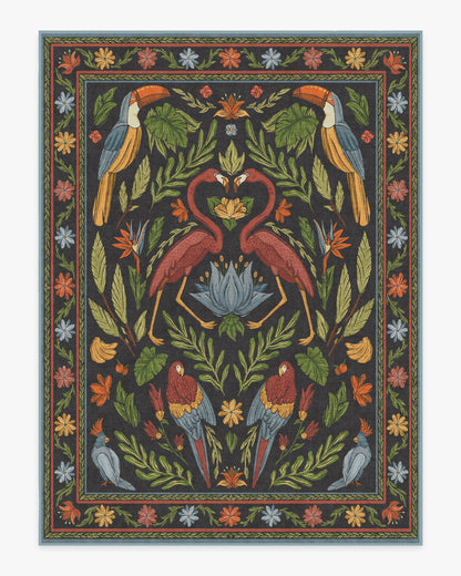 Birds Of A Feather Flatwoven Rug by Iris Apfel
