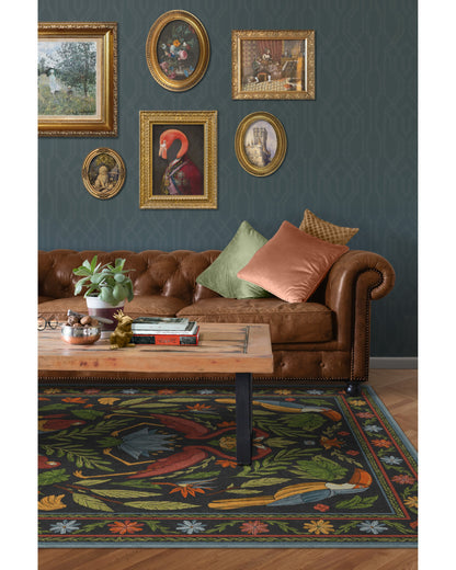 Birds Of A Feather Flatwoven Rug by Iris Apfel