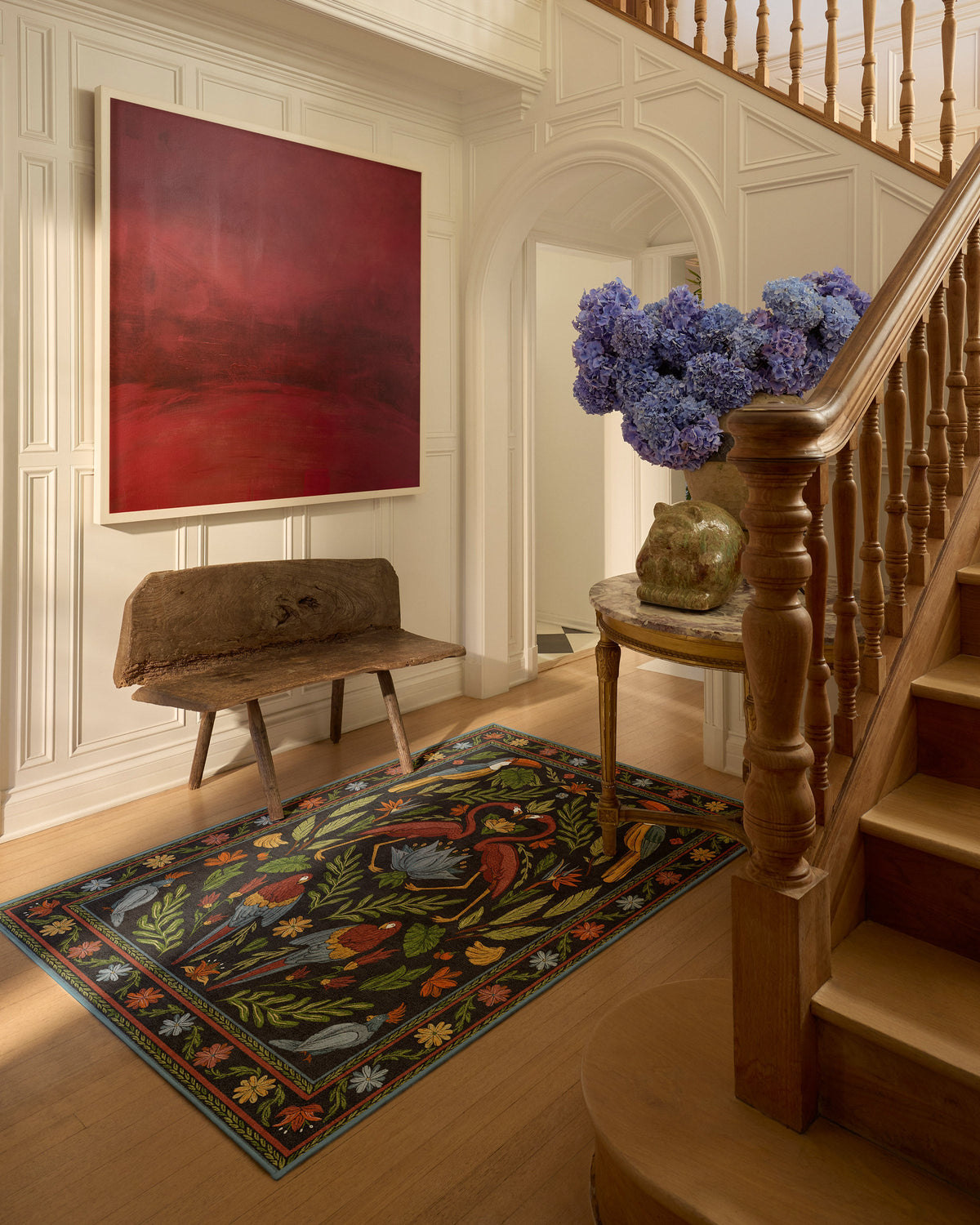 Birds Of A Feather Flatwoven Rug by Iris Apfel