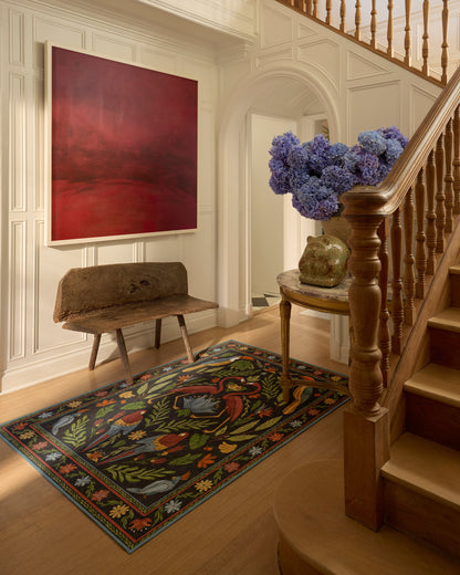 Birds Of A Feather Flatwoven Rug by Iris Apfel