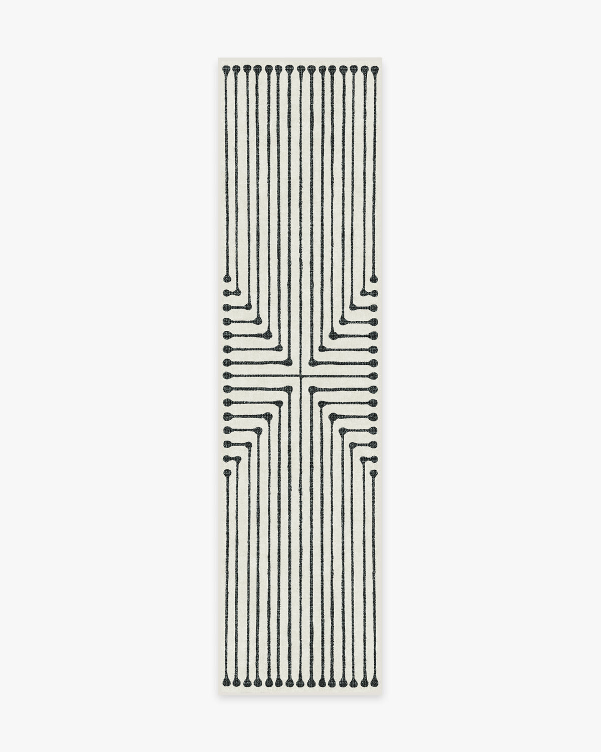 Inkdrop Black & Ivory Flatwoven Rug by Jonathan Adler