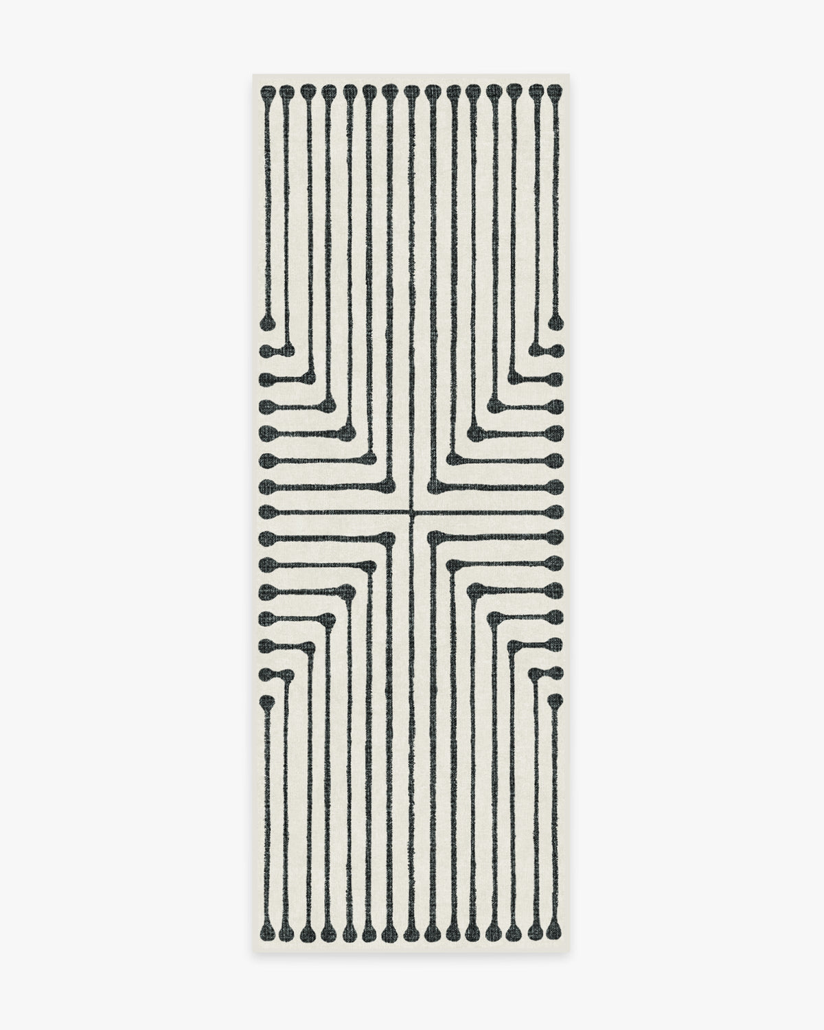 Inkdrop Black & Ivory Flatwoven Rug by Jonathan Adler