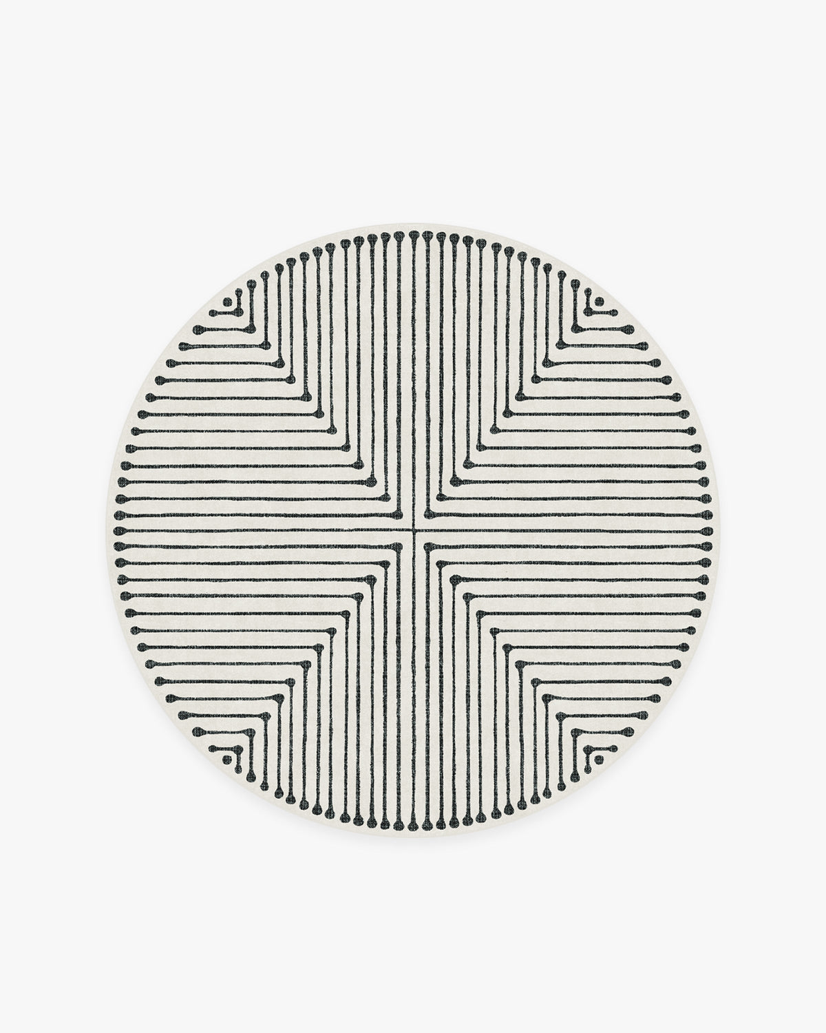 Inkdrop Black & Ivory Flatwoven Rug by Jonathan Adler