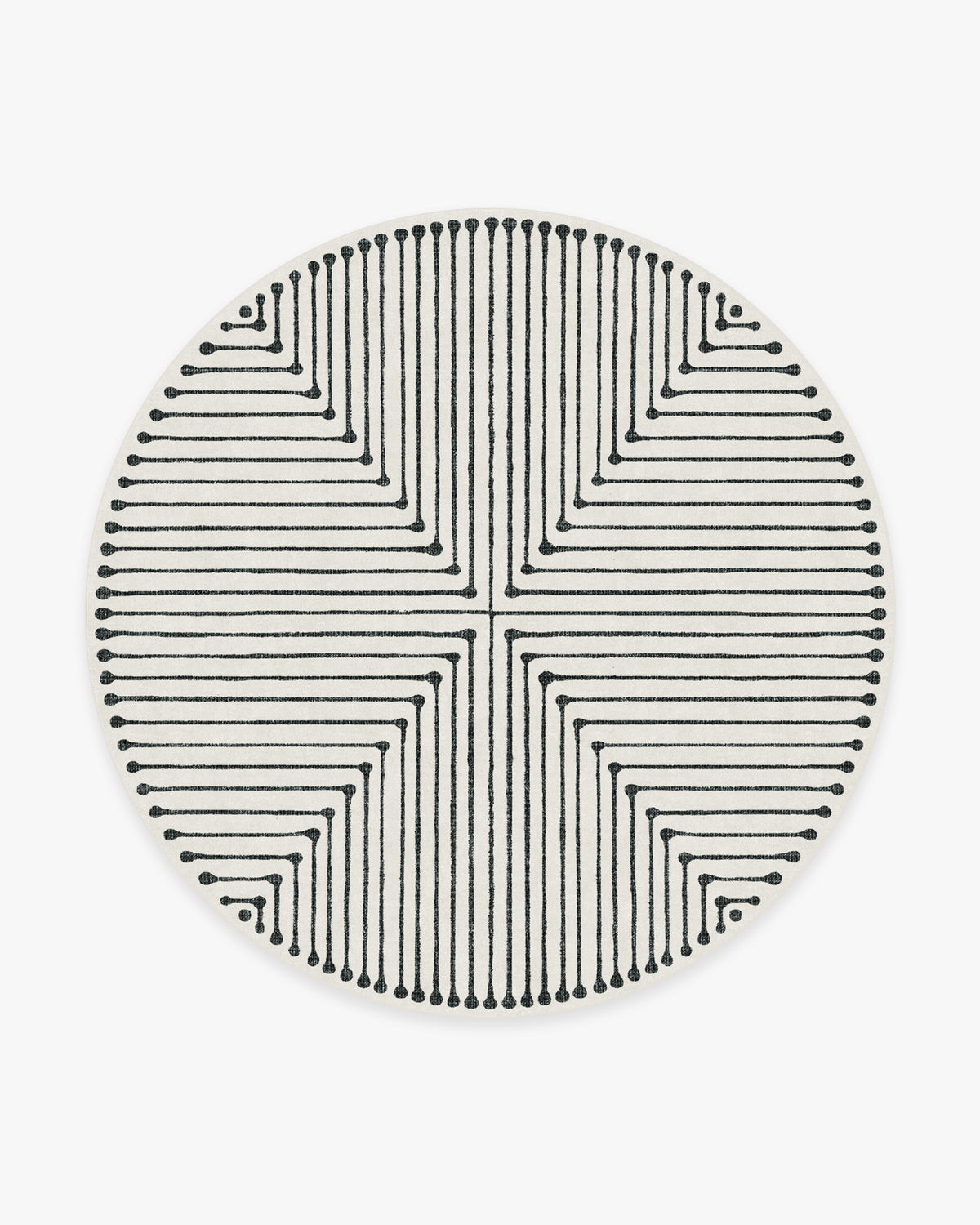 Inkdrop Black & Ivory Flatwoven Rug by Jonathan Adler