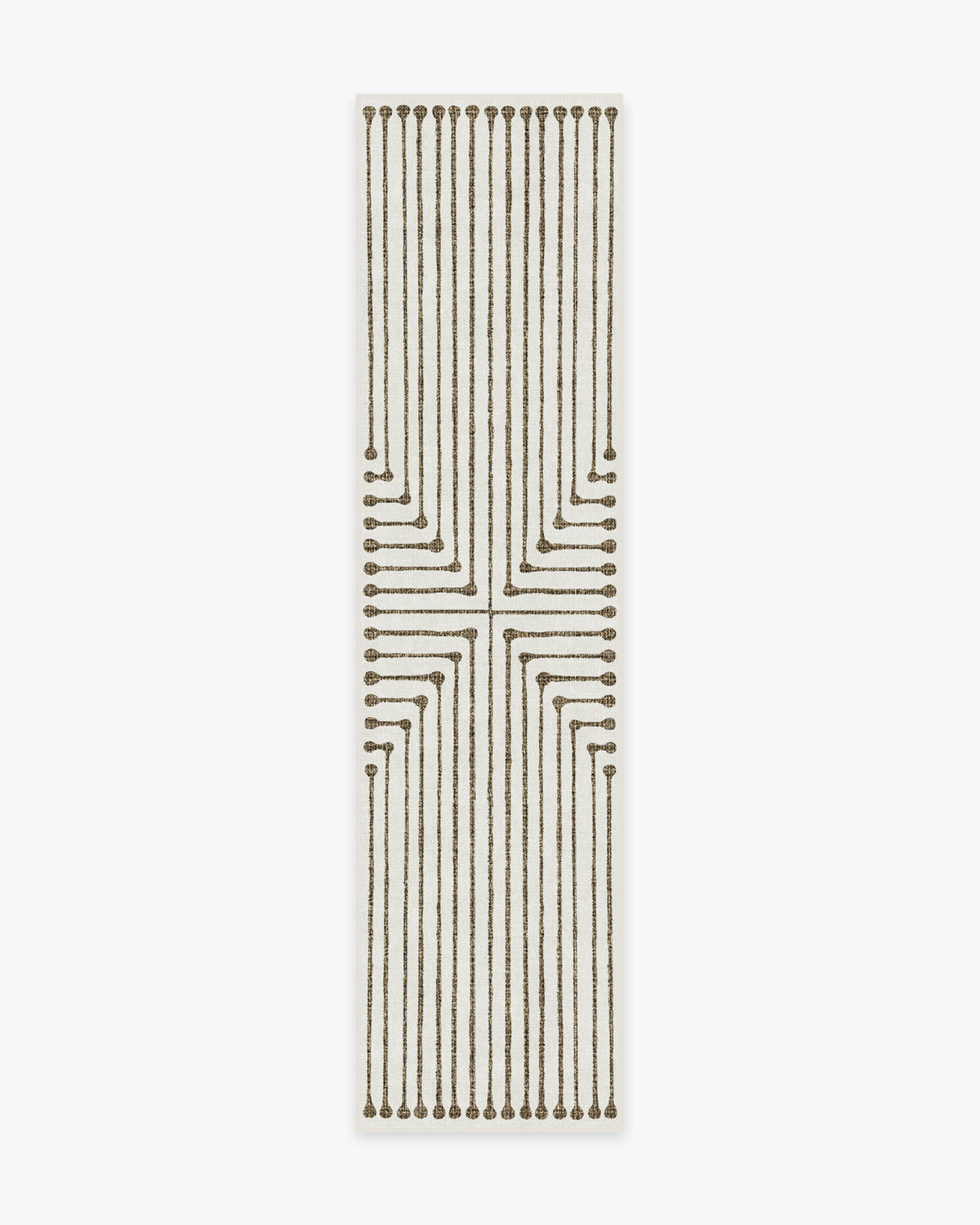 Inkdrop Camel & Ivory Flatwoven Rug by Jonathan Adler