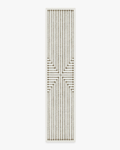 Inkdrop Camel & Ivory Flatwoven Rug by Jonathan Adler
