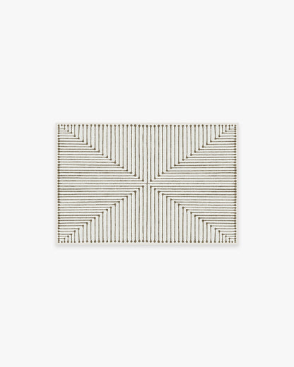 Inkdrop Camel & Ivory Flatwoven Rug by Jonathan Adler