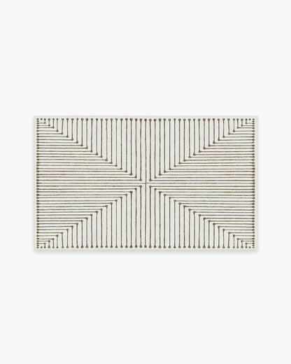 Inkdrop Camel & Ivory Flatwoven Rug by Jonathan Adler