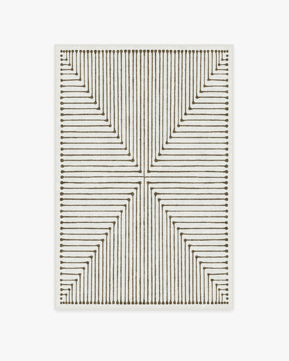 Inkdrop Camel & Ivory Flatwoven Rug by Jonathan Adler