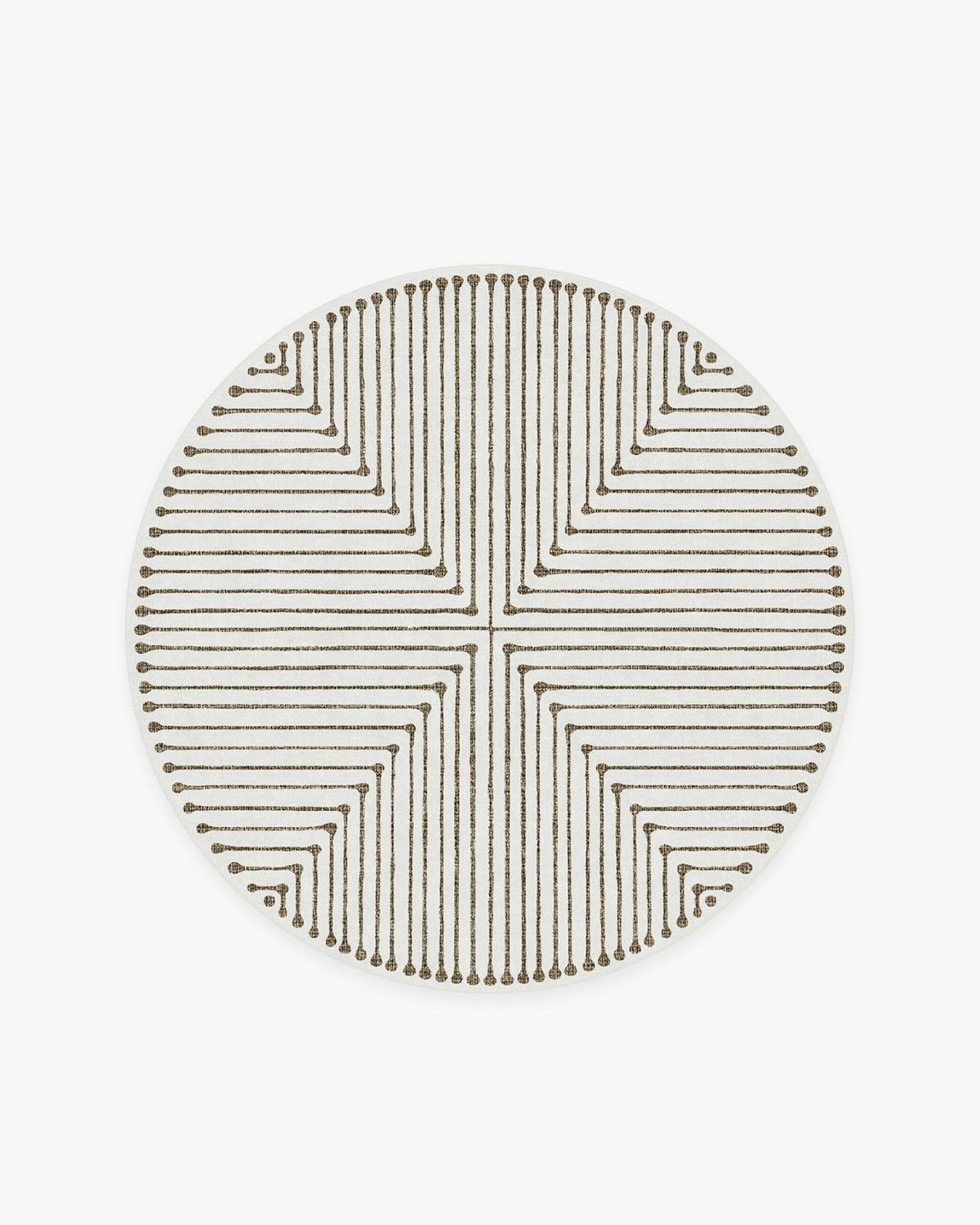 Inkdrop Camel & Ivory Flatwoven Rug by Jonathan Adler