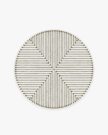 Inkdrop Camel & Ivory Flatwoven Rug by Jonathan Adler