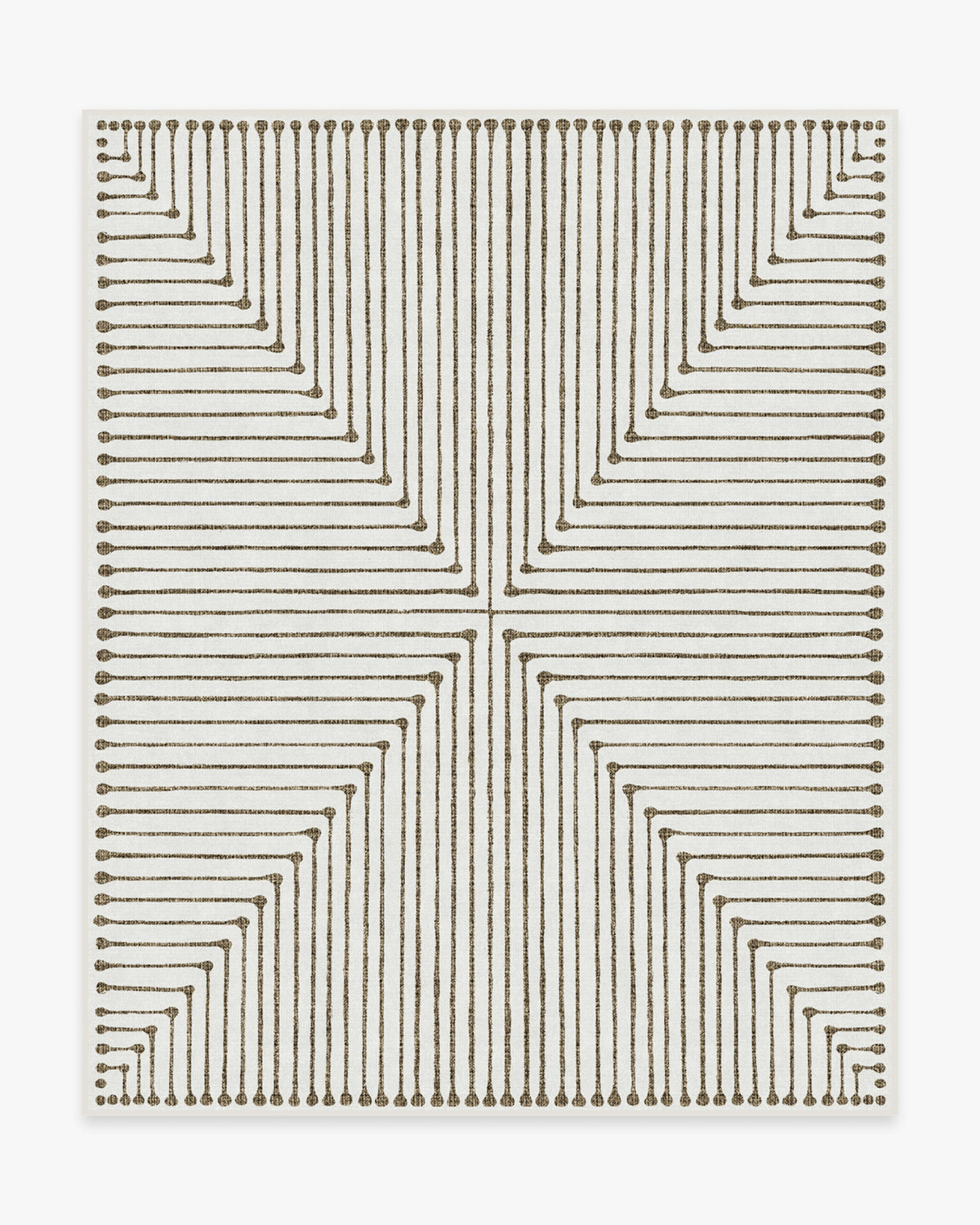 Inkdrop Camel & Ivory Flatwoven Rug by Jonathan Adler