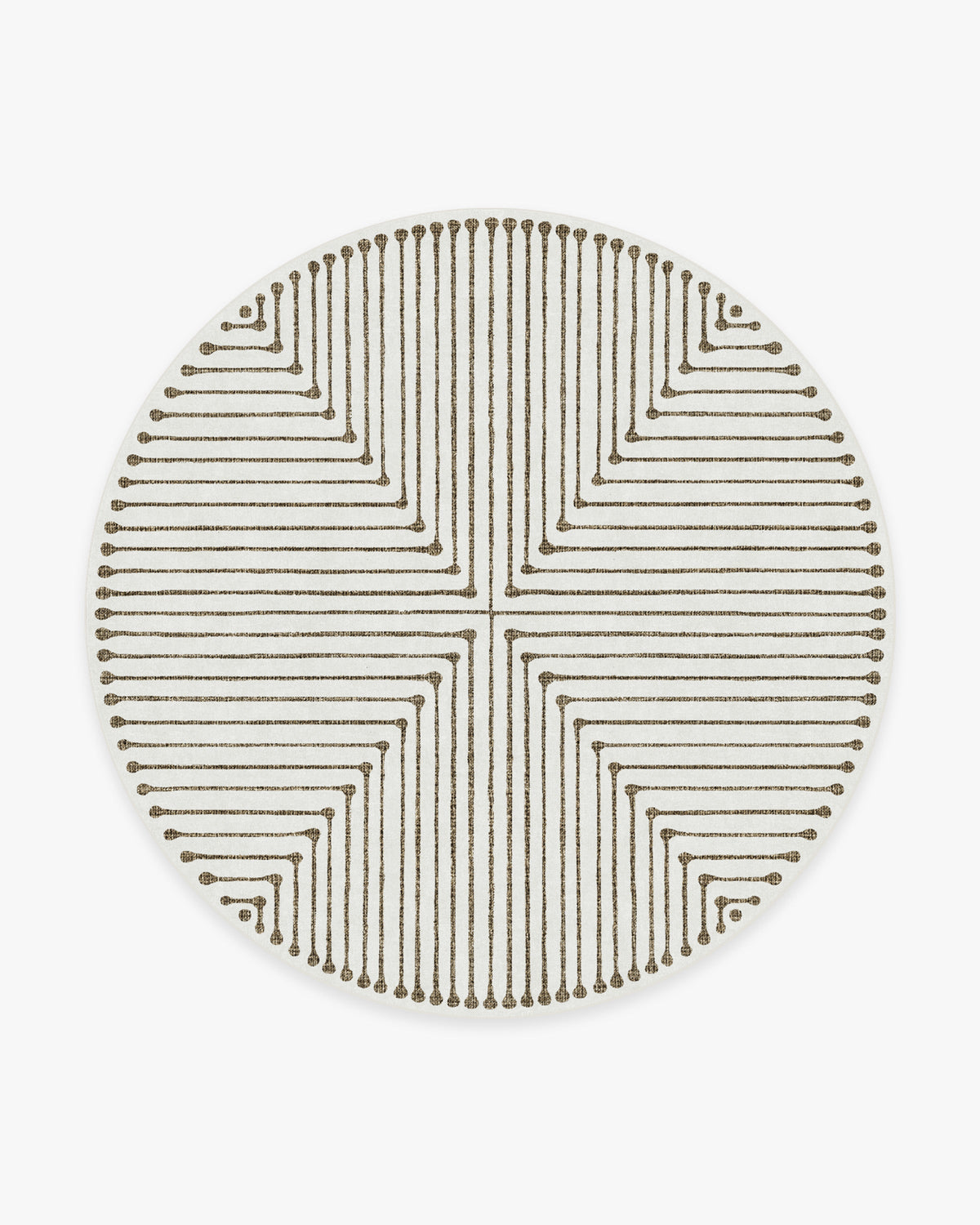 Inkdrop Camel & Ivory Flatwoven Rug by Jonathan Adler