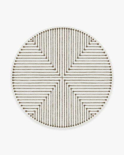 Inkdrop Camel & Ivory Flatwoven Rug by Jonathan Adler
