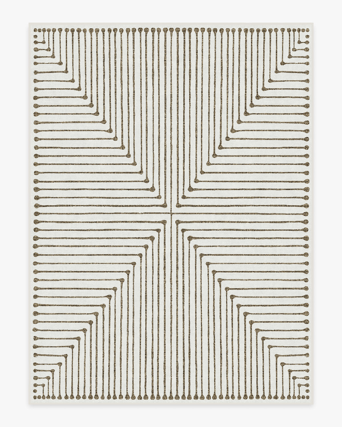Inkdrop Camel & Ivory Flatwoven Rug by Jonathan Adler