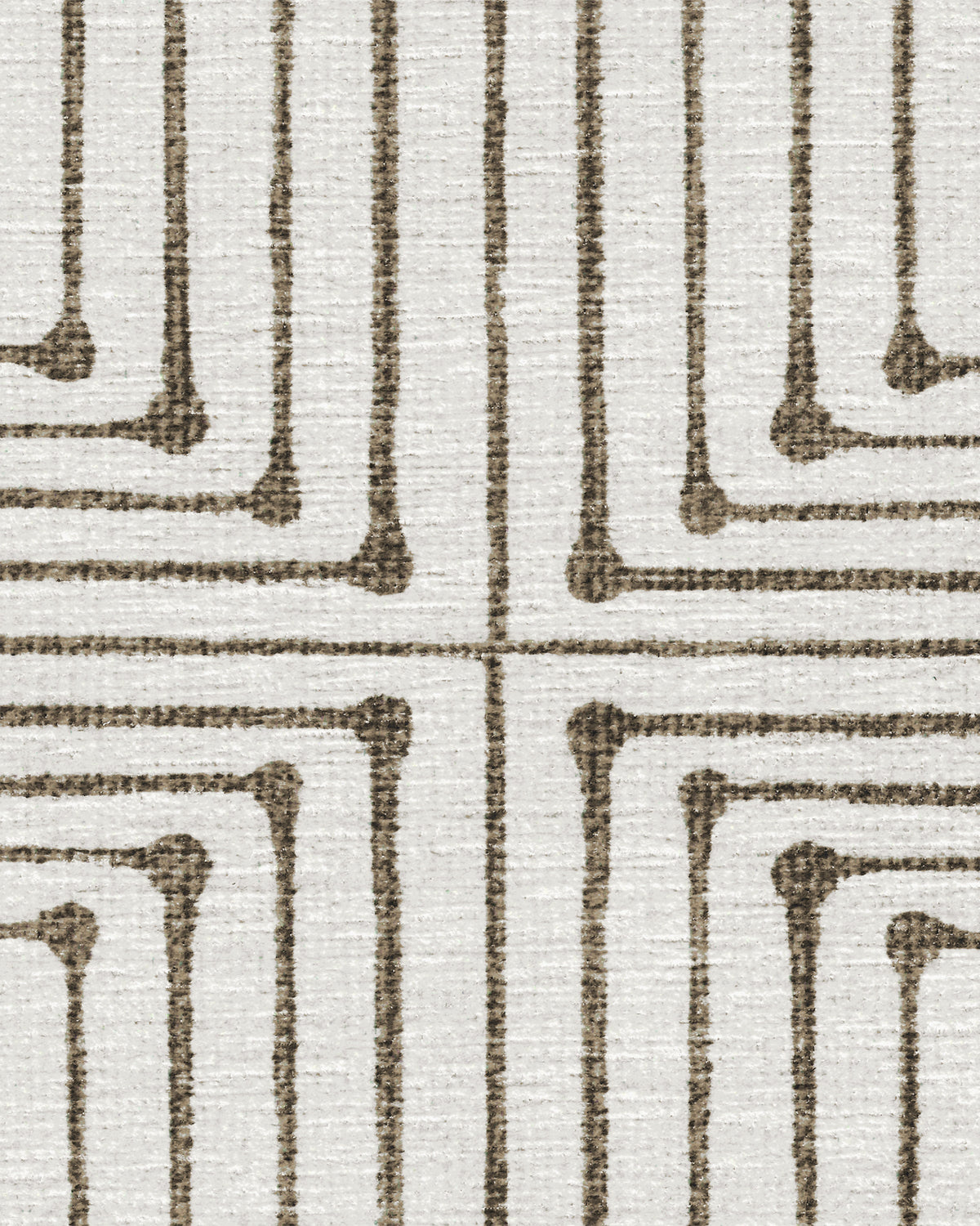 Inkdrop Camel & Ivory Flatwoven Rug by Jonathan Adler