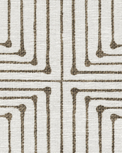 Inkdrop Camel & Ivory Flatwoven Rug by Jonathan Adler