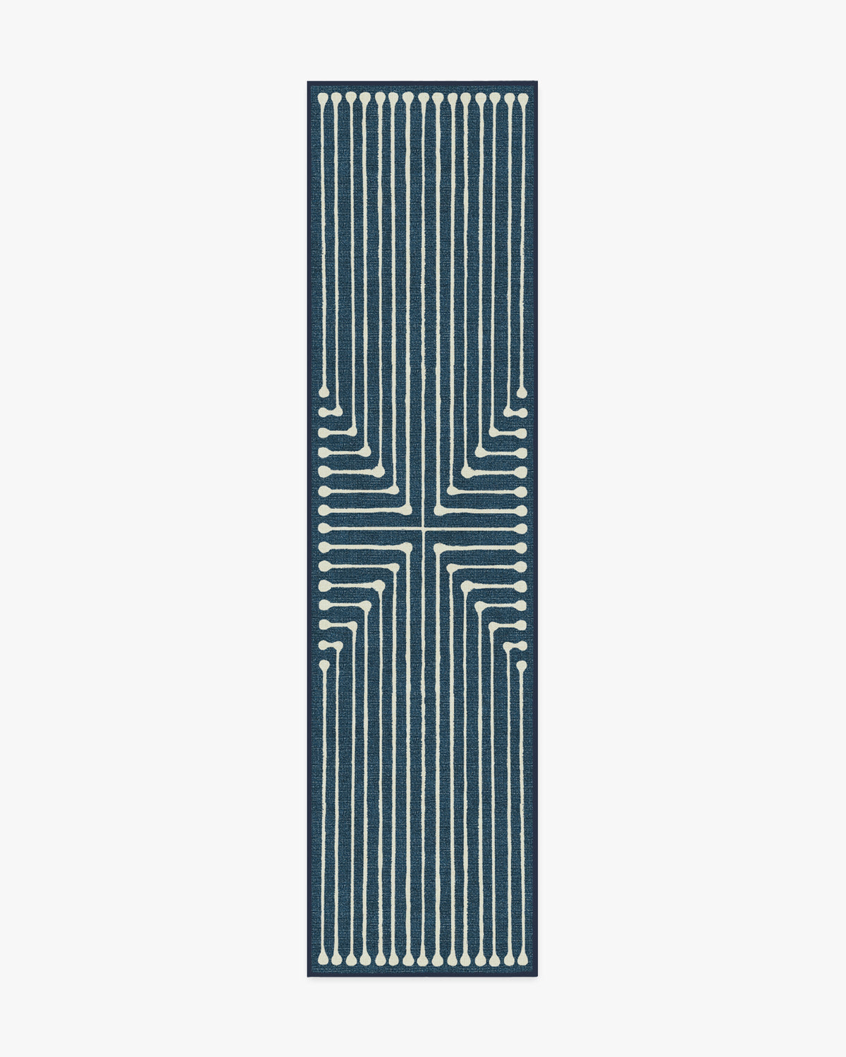 Inkdrop Lapis Blue Flatwoven Rug by Jonathan Adler