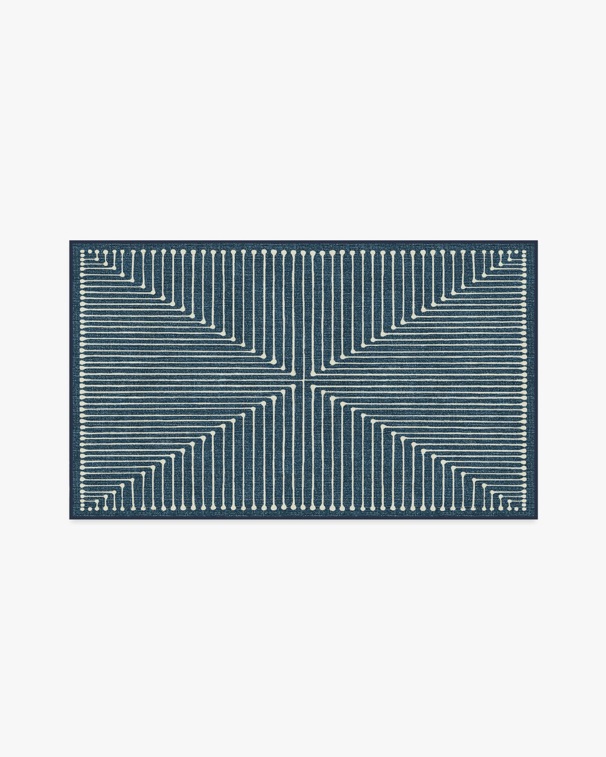 Inkdrop Lapis Blue Flatwoven Rug by Jonathan Adler