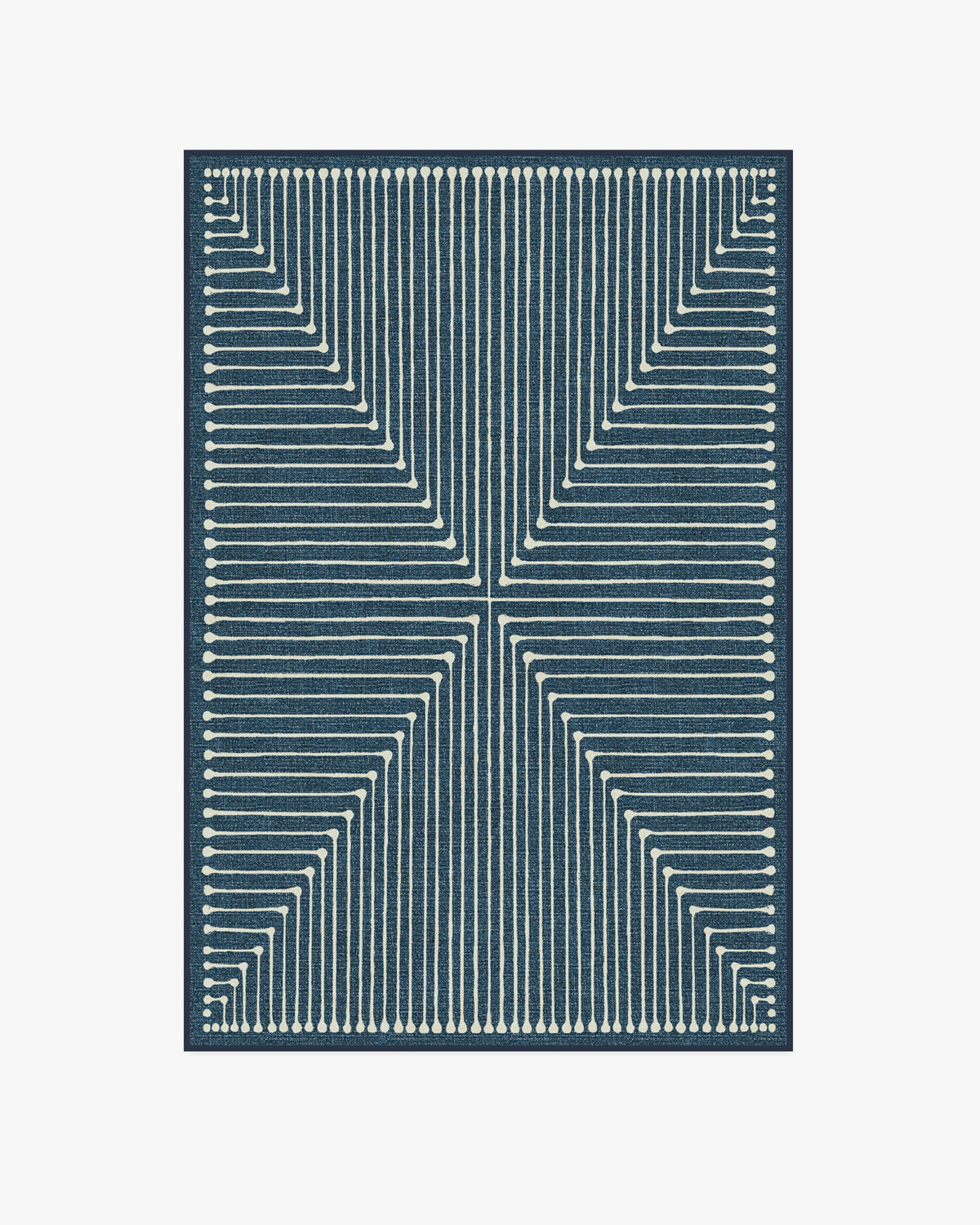 Inkdrop Lapis Blue Flatwoven Rug by Jonathan Adler