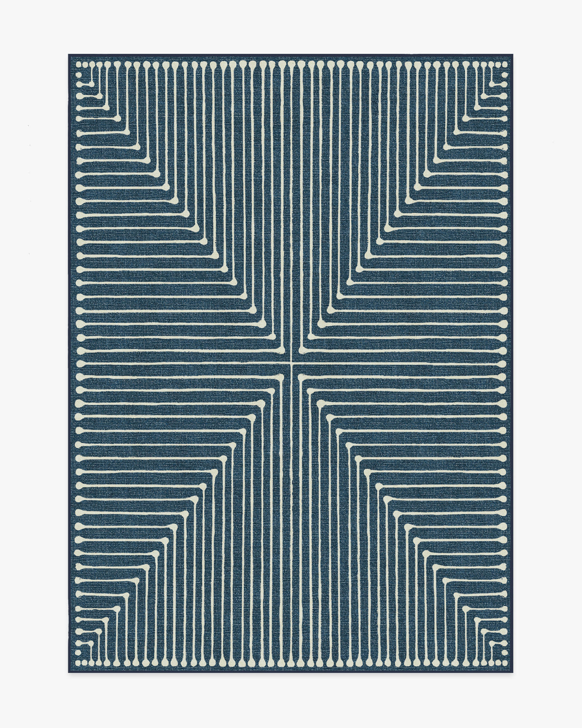 Inkdrop Lapis Blue Flatwoven Rug by Jonathan Adler