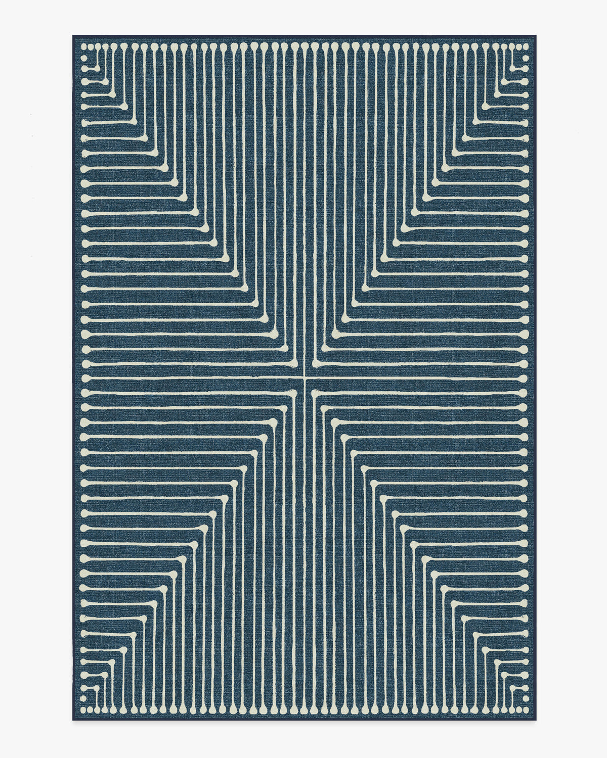 Inkdrop Lapis Blue Flatwoven Rug by Jonathan Adler