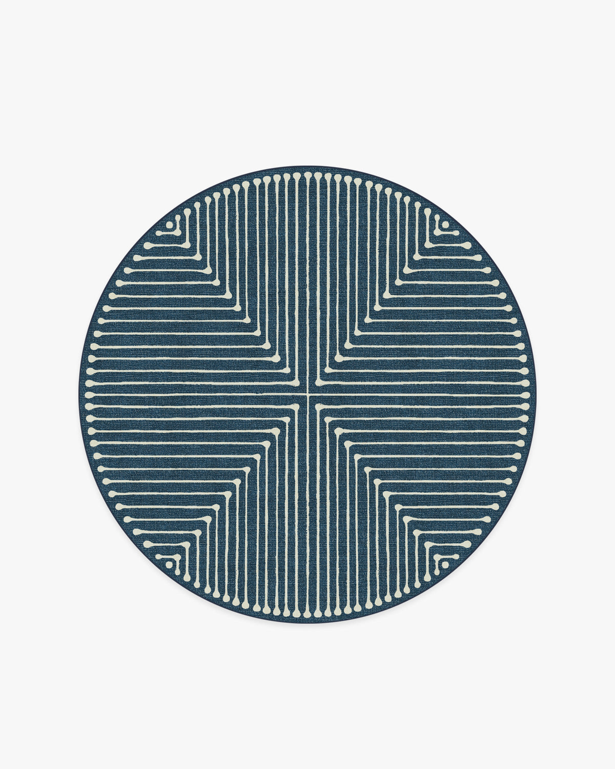 Inkdrop Lapis Blue Flatwoven Rug by Jonathan Adler