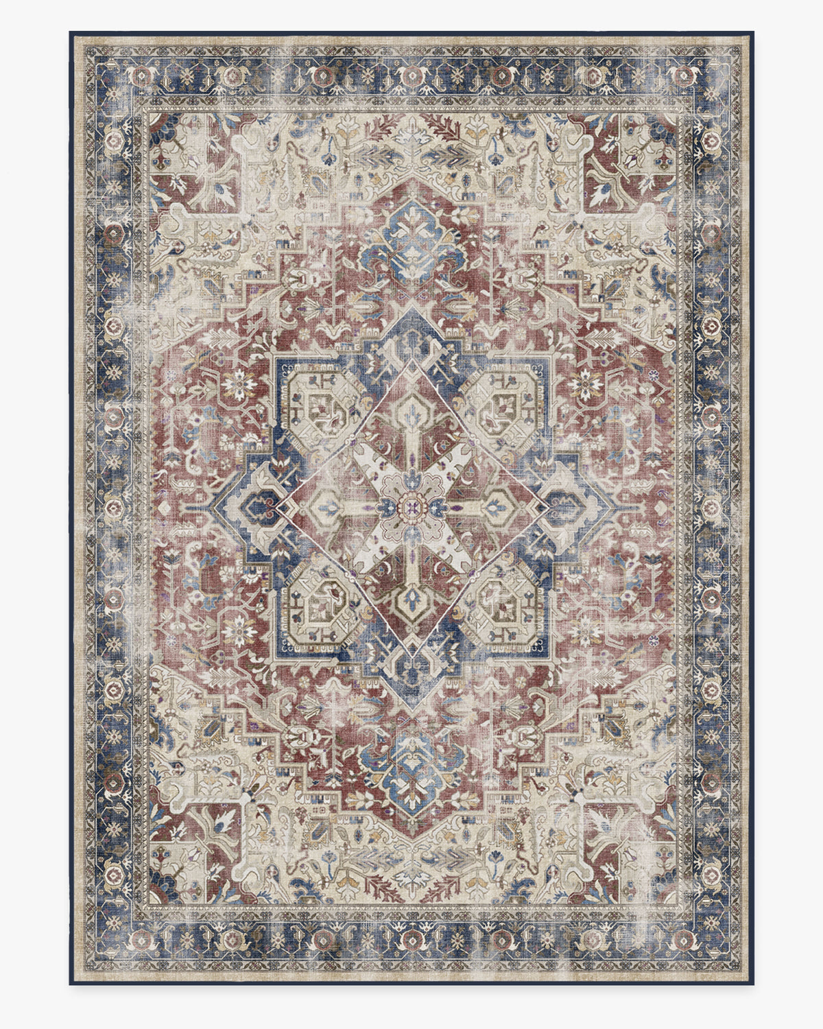 Kamran Royal Blue Flatwoven Rug