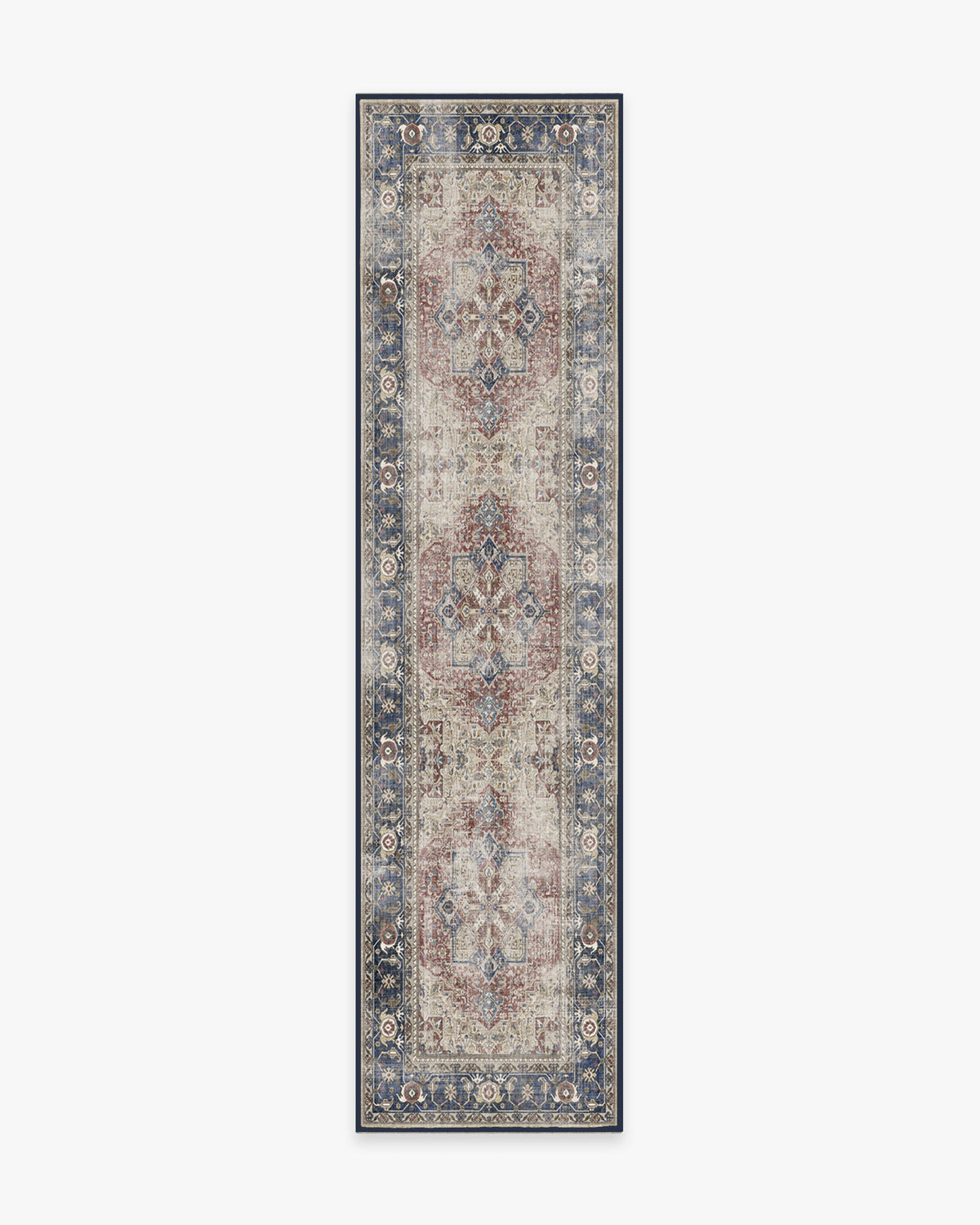Kamran Royal Blue Flatwoven Rug
