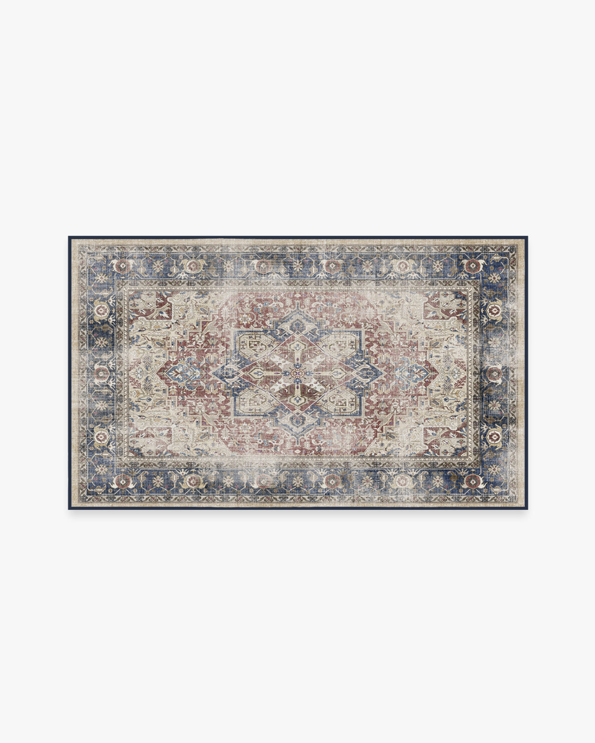 Kamran Royal Blue Flatwoven Rug