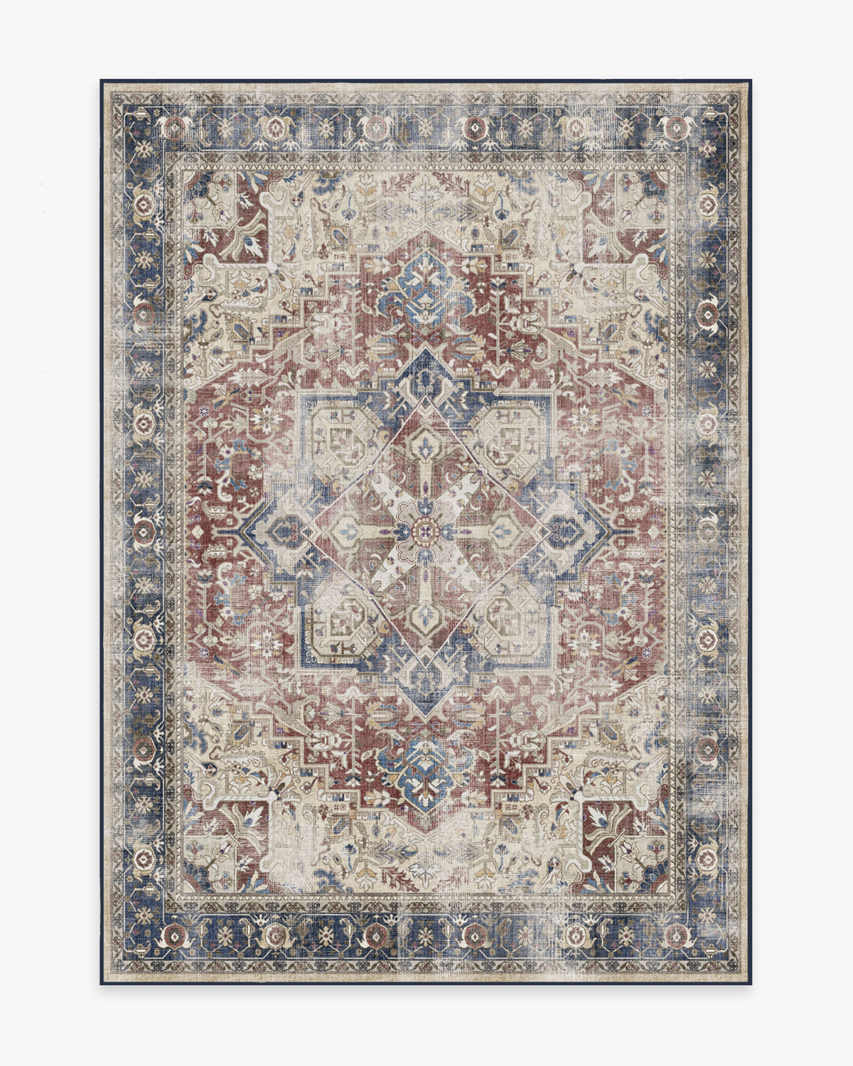 Kamran Royal Blue Flatwoven Rug