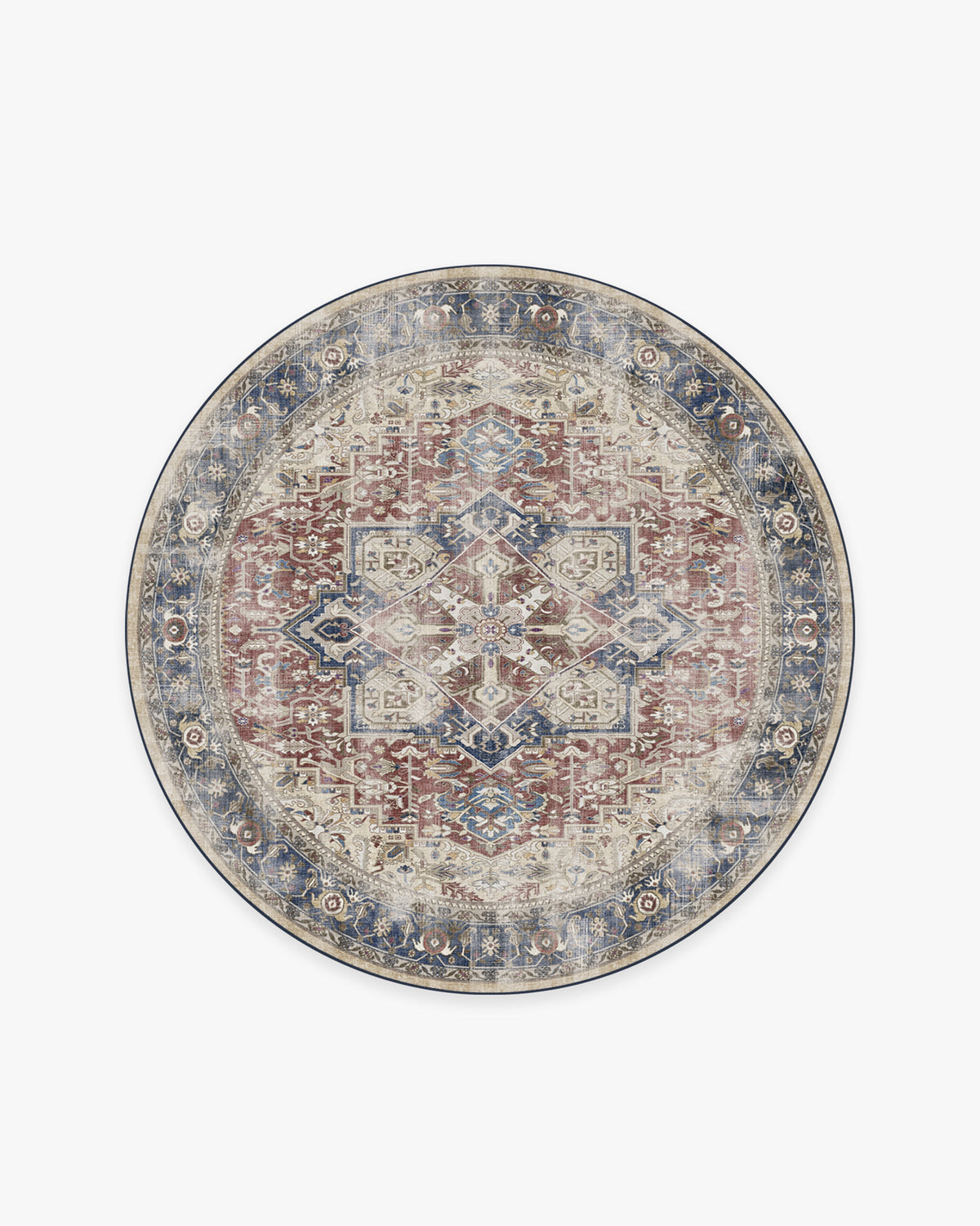 Kamran Royal Blue Flatwoven Rug