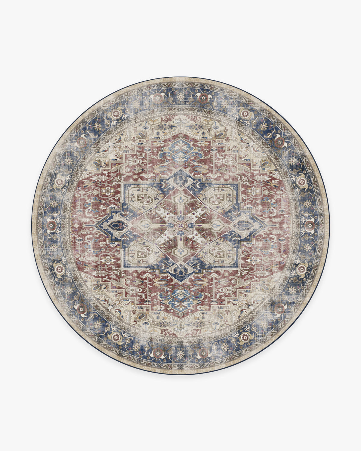 Kamran Royal Blue Flatwoven Rug