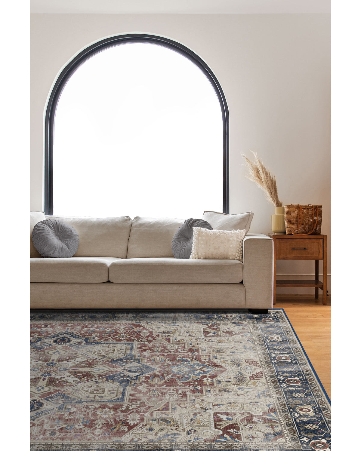Kamran Royal Blue Flatwoven Rug