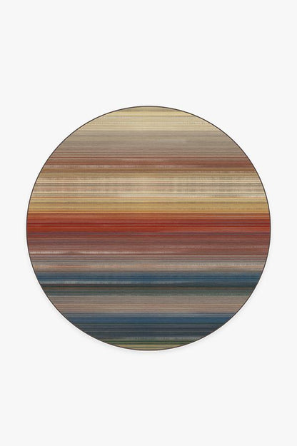 Linear Striped Multicolor Flatwoven Rug