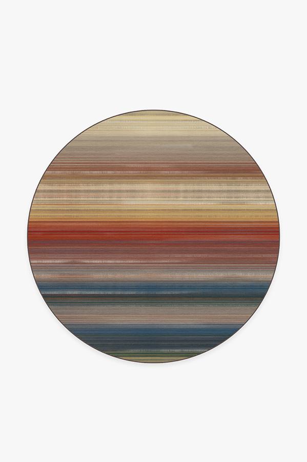 Linear Striped Multicolor Flatwoven Rug