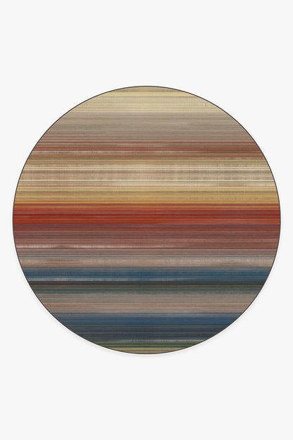 Linear Striped Multicolor Flatwoven Rug