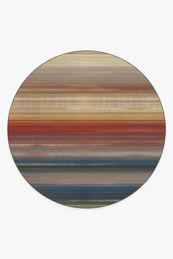 Linear Striped Multicolor Flatwoven Rug