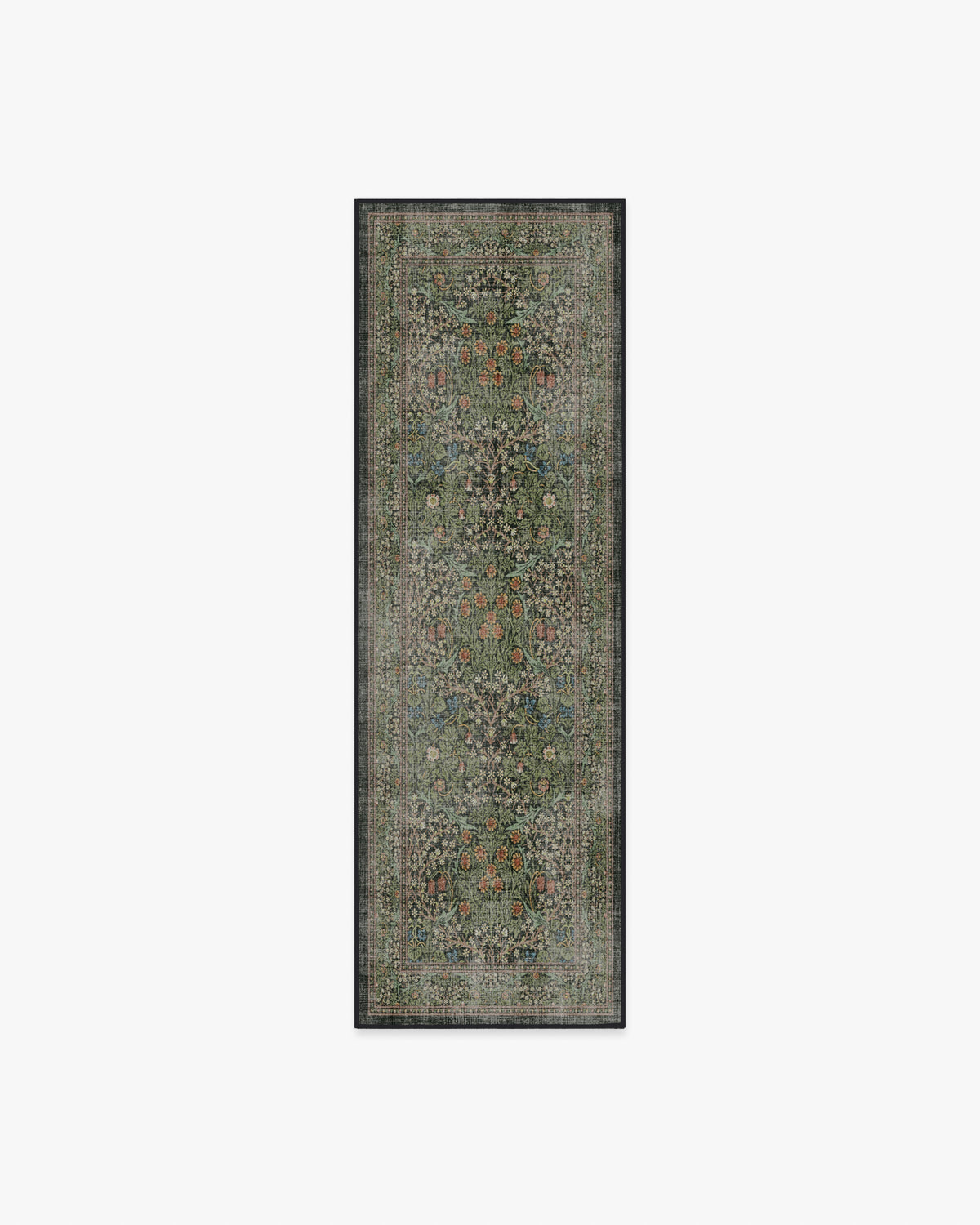 Blackthorn Forest Green Rug by Morris & Co.