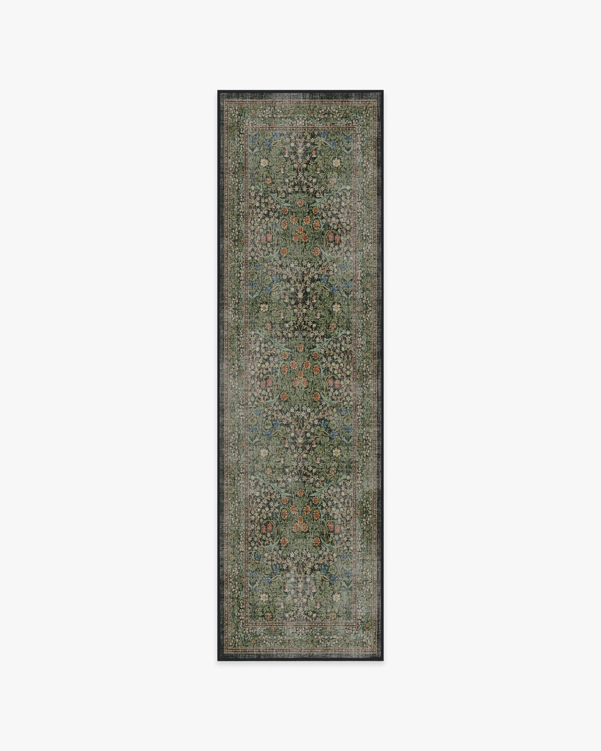 Blackthorn Forest Green Rug by Morris & Co.